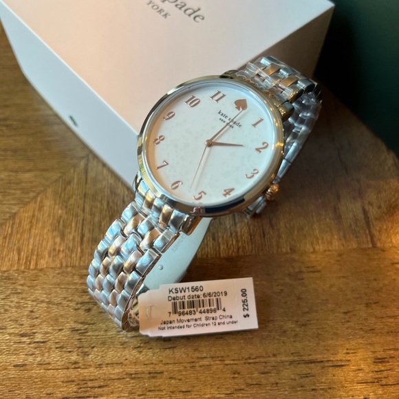 New Kate Spade New York two-toned silver/rose gold women's link watch - Picture 2 of 7